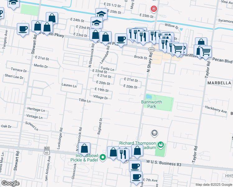 map of restaurants, bars, coffee shops, grocery stores, and more near 1800 Dove Street in Mission