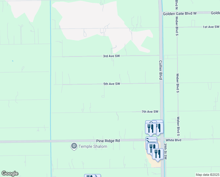 map of restaurants, bars, coffee shops, grocery stores, and more near 4240 5th Avenue Southwest in Naples