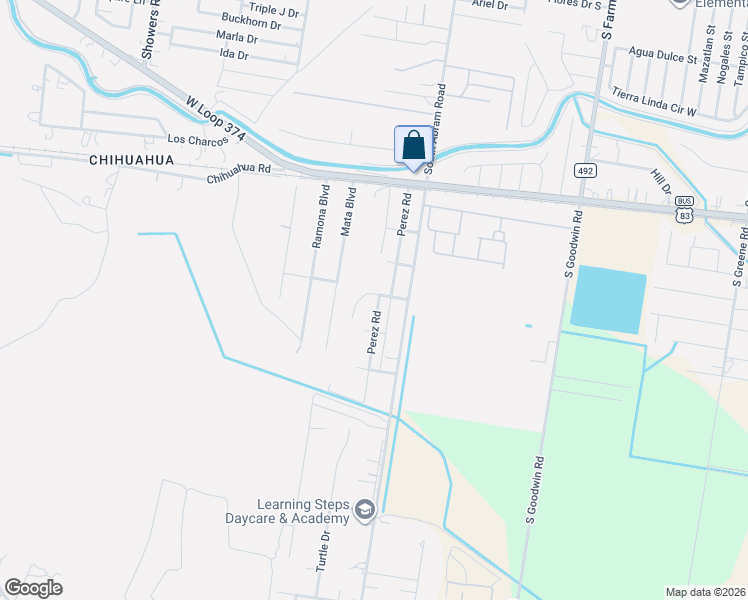 map of restaurants, bars, coffee shops, grocery stores, and more near 751 Perez Road in Palmview