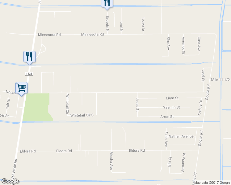 map of restaurants, bars, coffee shops, grocery stores, and more near 705 Earling Road in Donna