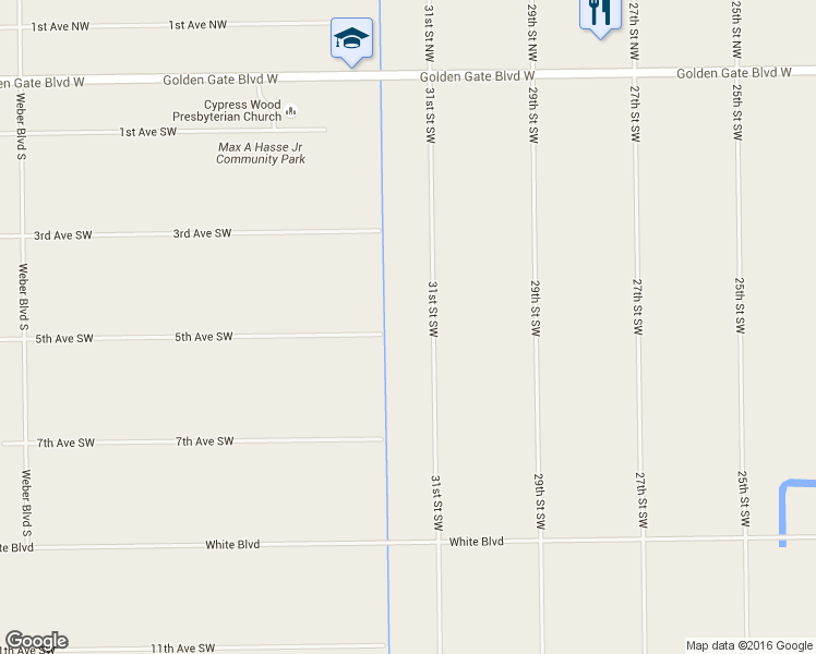 map of restaurants, bars, coffee shops, grocery stores, and more near 481 31st St SW in Naples