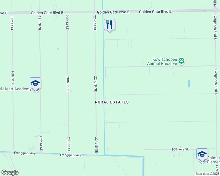 map of restaurants, bars, coffee shops, grocery stores, and more near 2331 6th Avenue Southeast in Naples