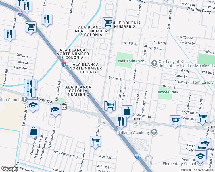 map of restaurants, bars, coffee shops, grocery stores, and more near 952 Inspiration Road in Mission