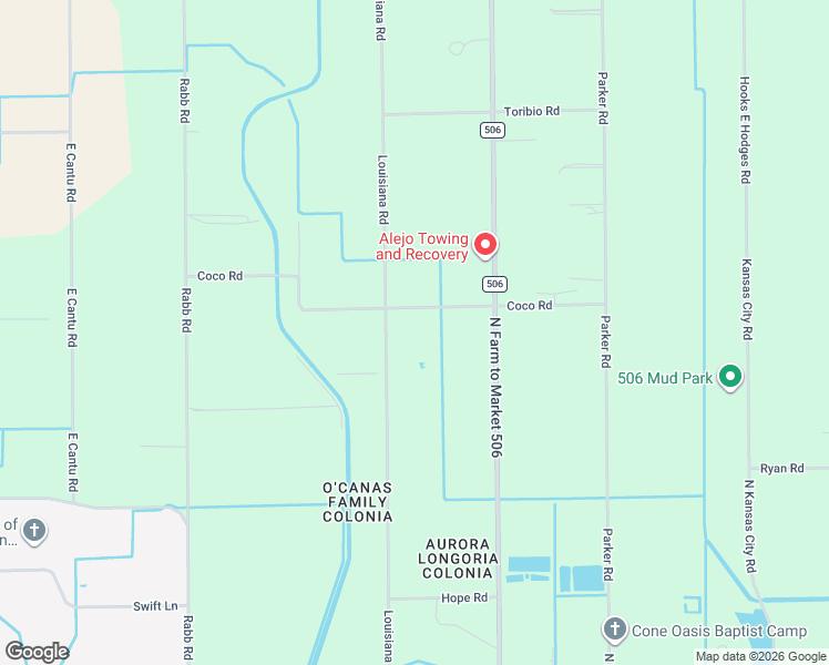 map of restaurants, bars, coffee shops, grocery stores, and more near 12210-12330 Coco Road in La Feria