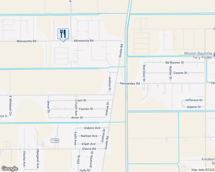map of restaurants, bars, coffee shops, grocery stores, and more near 6517 Joshua Drive in Donna