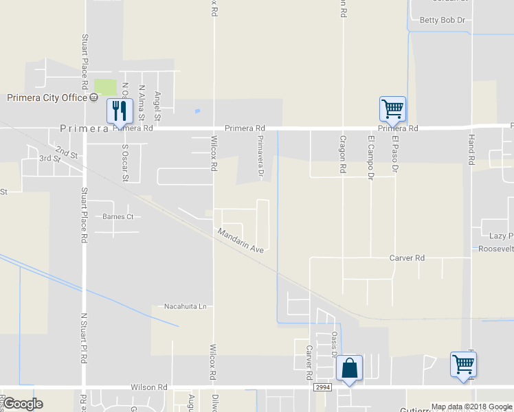 map of restaurants, bars, coffee shops, grocery stores, and more near 23273 Grapefruit Avenue in Harlingen