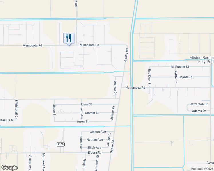 map of restaurants, bars, coffee shops, grocery stores, and more near 6517 Joshua Drive in Donna