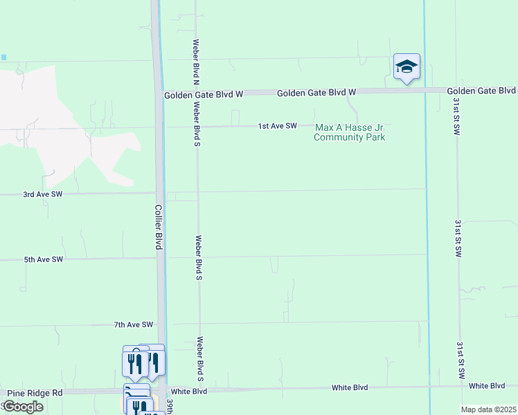 map of restaurants, bars, coffee shops, grocery stores, and more near 3680 3rd Avenue Southwest in Naples
