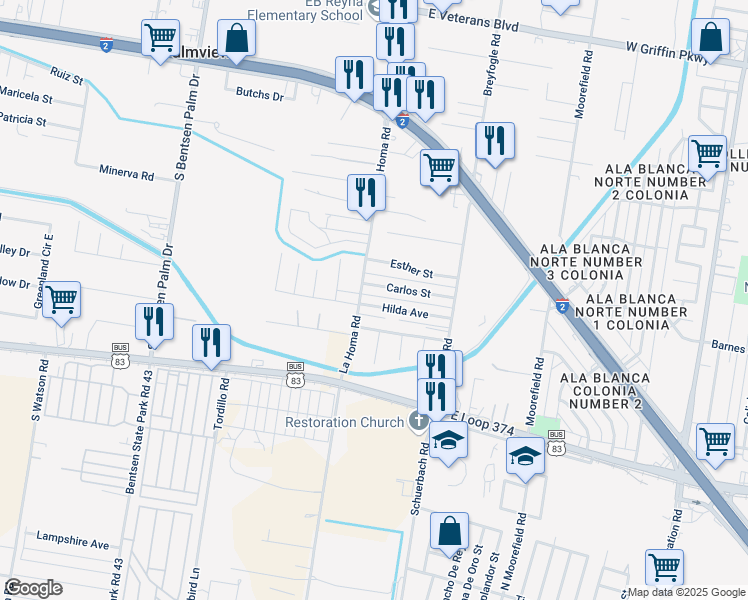 map of restaurants, bars, coffee shops, grocery stores, and more near 821 Carlos Street in Mission