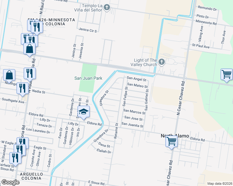 map of restaurants, bars, coffee shops, grocery stores, and more near 728 San Ignacio Street in San Juan