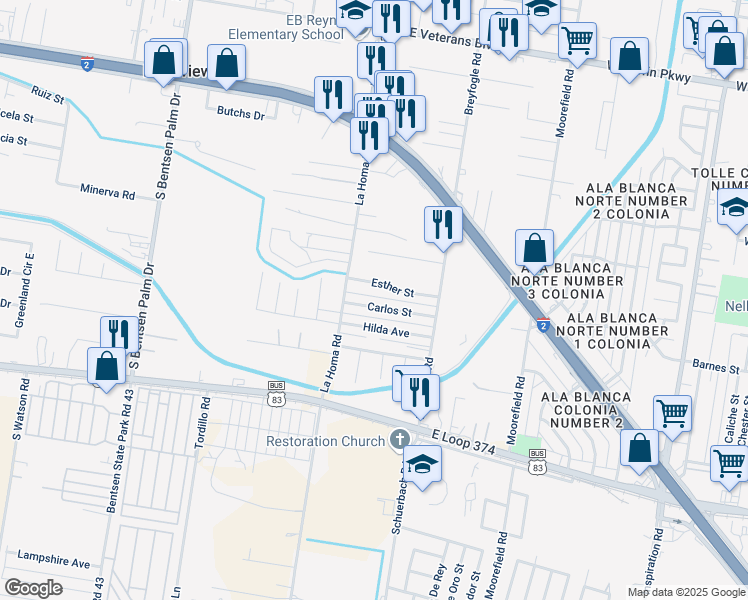 map of restaurants, bars, coffee shops, grocery stores, and more near 821 Carlos Street in Mission