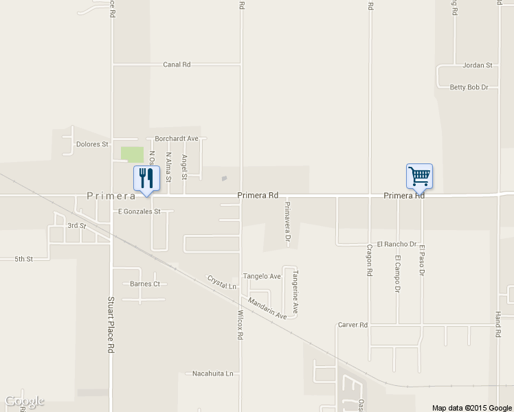 map of restaurants, bars, coffee shops, grocery stores, and more near 17112 Primera Rd in Harlingen