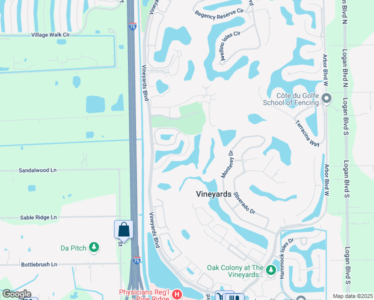 map of restaurants, bars, coffee shops, grocery stores, and more near 6244 Bellerive Ave in Naples
