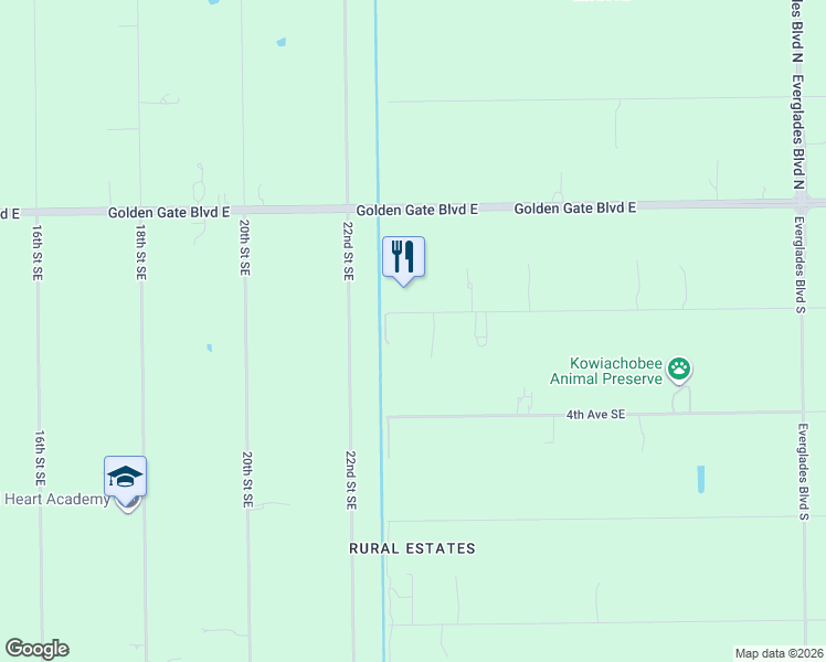 map of restaurants, bars, coffee shops, grocery stores, and more near 2310 2nd Avenue Southeast in Naples