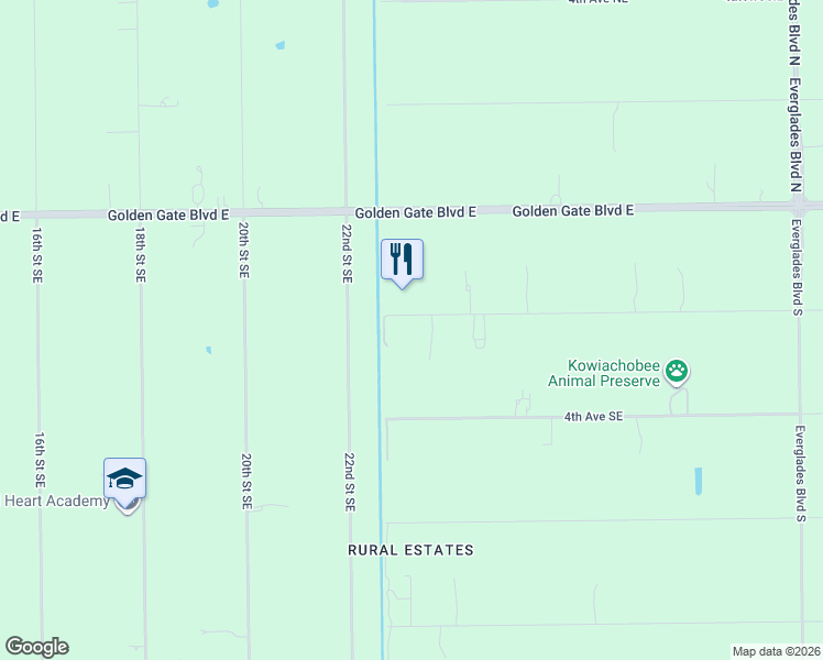 map of restaurants, bars, coffee shops, grocery stores, and more near 2310 2nd Avenue Southeast in Naples