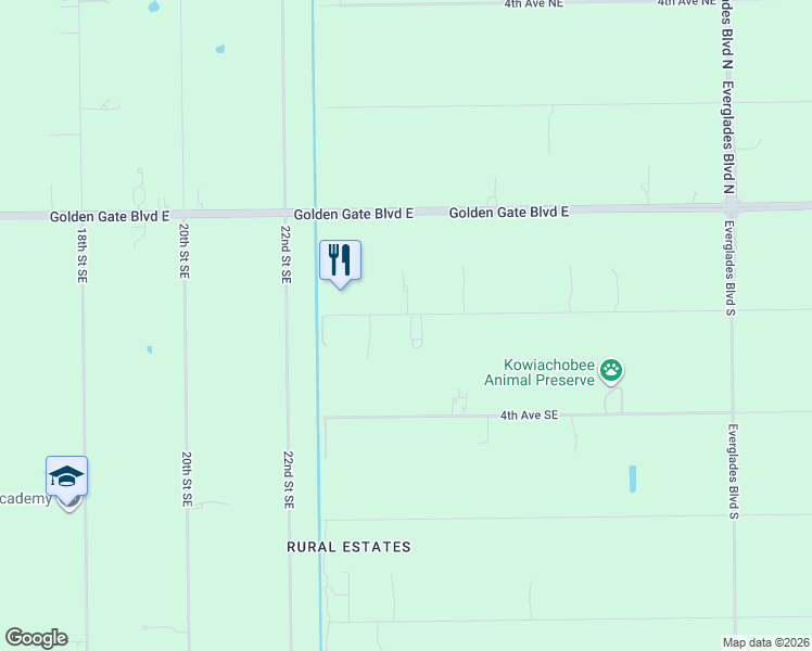 map of restaurants, bars, coffee shops, grocery stores, and more near 2420 2nd Avenue Southeast in Naples