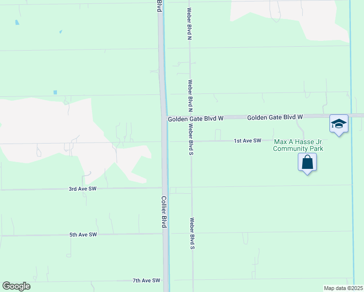 map of restaurants, bars, coffee shops, grocery stores, and more near 163 Weber Boulevard South in Naples