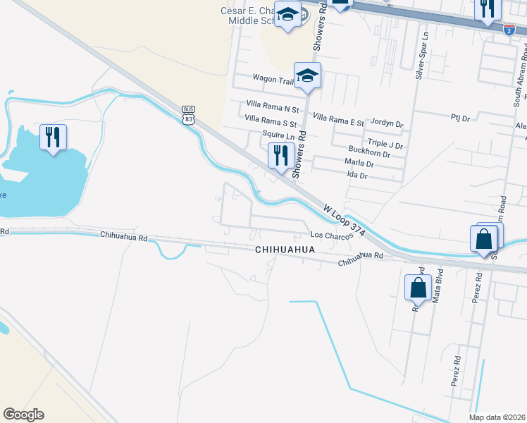 map of restaurants, bars, coffee shops, grocery stores, and more near 7710 Los Charcos in Mission