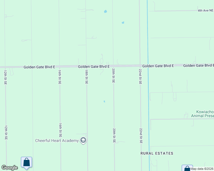 map of restaurants, bars, coffee shops, grocery stores, and more near 141 20th Street Northeast in Naples