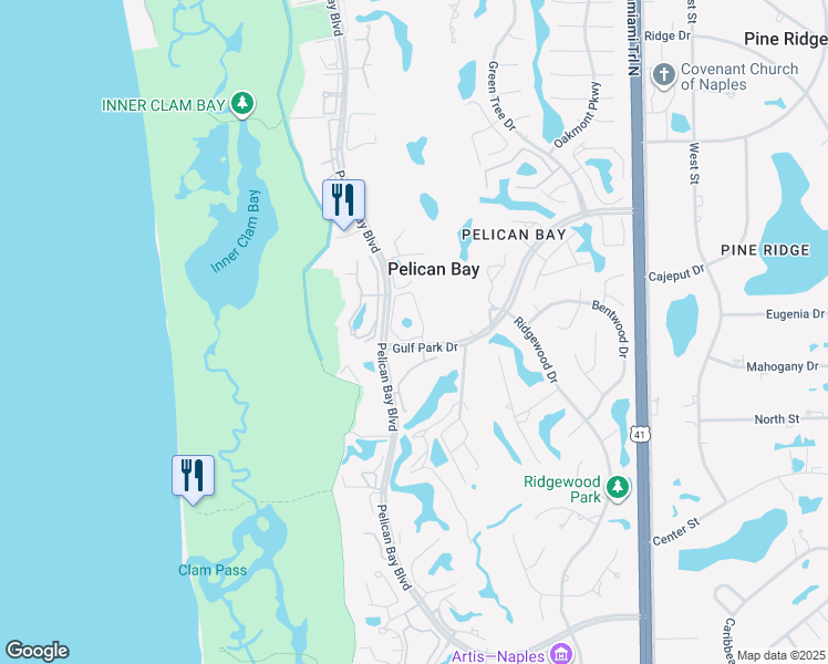 map of restaurants, bars, coffee shops, grocery stores, and more near 6545 Valen Way in Naples