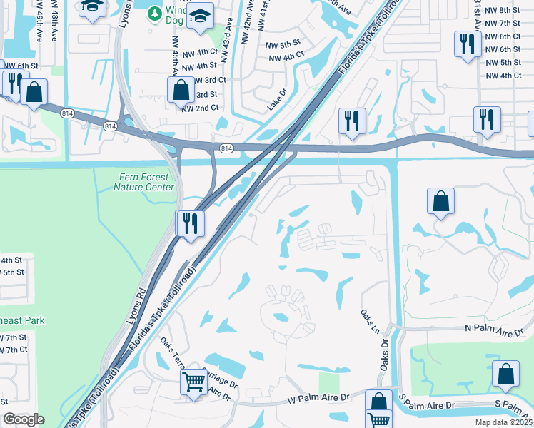 map of restaurants, bars, coffee shops, grocery stores, and more near 3628 Dunes Vista Drive in Pompano Beach
