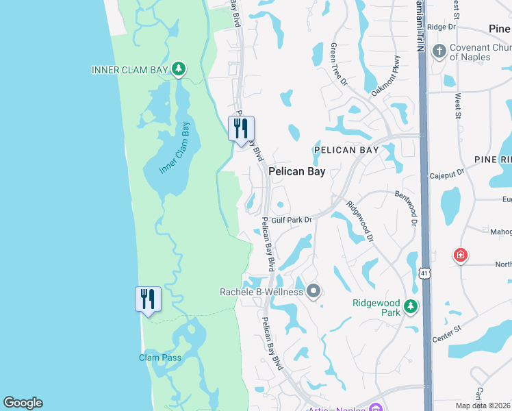 map of restaurants, bars, coffee shops, grocery stores, and more near 6555 Marissa Loop in Naples