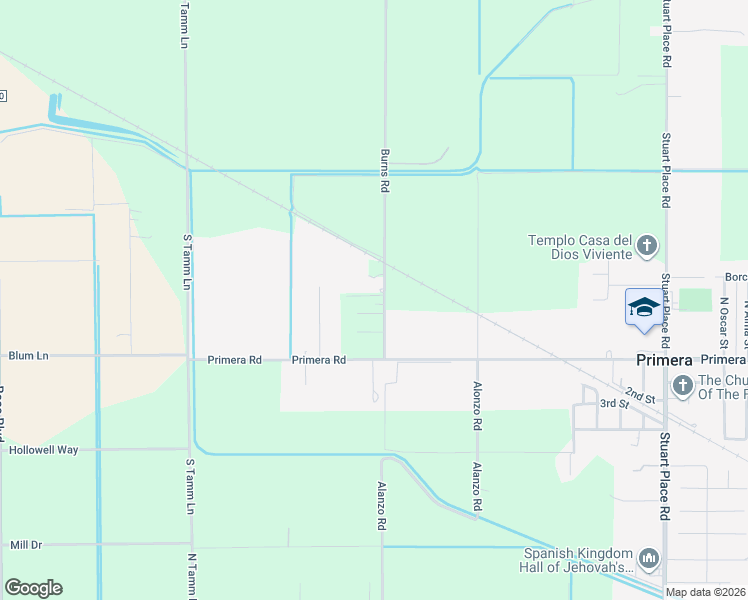 map of restaurants, bars, coffee shops, grocery stores, and more near 22084 Burns Road in Harlingen
