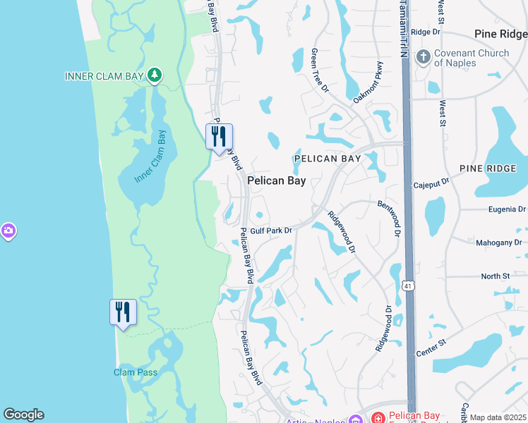map of restaurants, bars, coffee shops, grocery stores, and more near 6525 Valen Way in Naples
