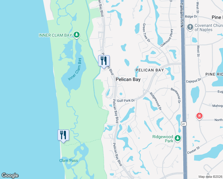 map of restaurants, bars, coffee shops, grocery stores, and more near 6585 Nicholas Boulevard in Naples