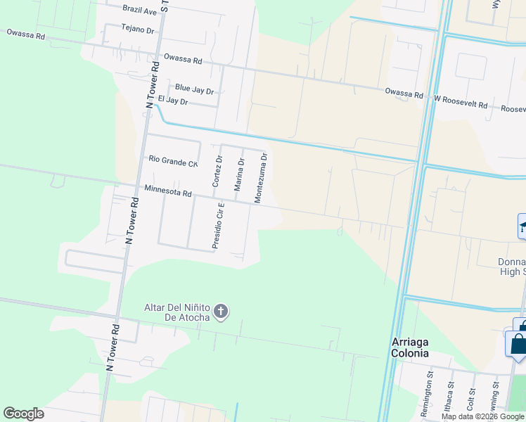 map of restaurants, bars, coffee shops, grocery stores, and more near 305 Minnesota Road in Alamo