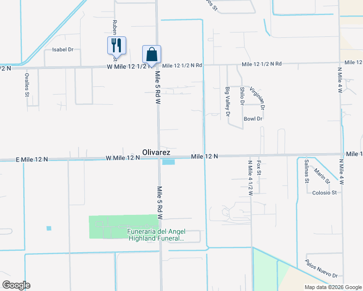 map of restaurants, bars, coffee shops, grocery stores, and more near 7326 North 88 in Weslaco