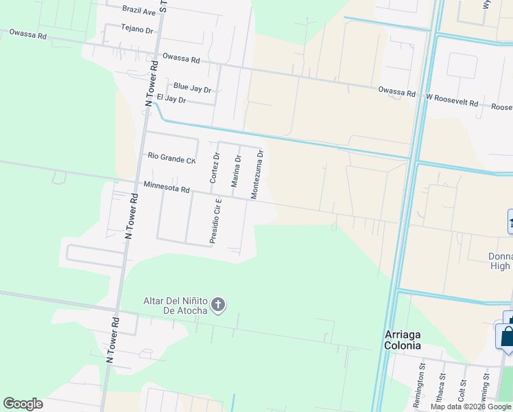 map of restaurants, bars, coffee shops, grocery stores, and more near 305 Minnesota Road in Alamo