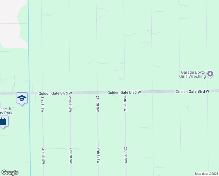 map of restaurants, bars, coffee shops, grocery stores, and more near 2641 Golden Gate Boulevard West in Naples