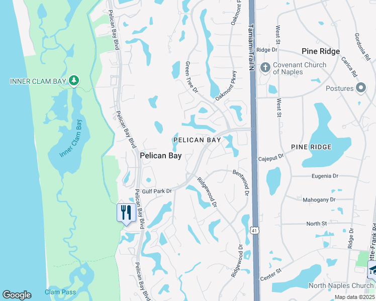 map of restaurants, bars, coffee shops, grocery stores, and more near 6659 Trident Way in Naples