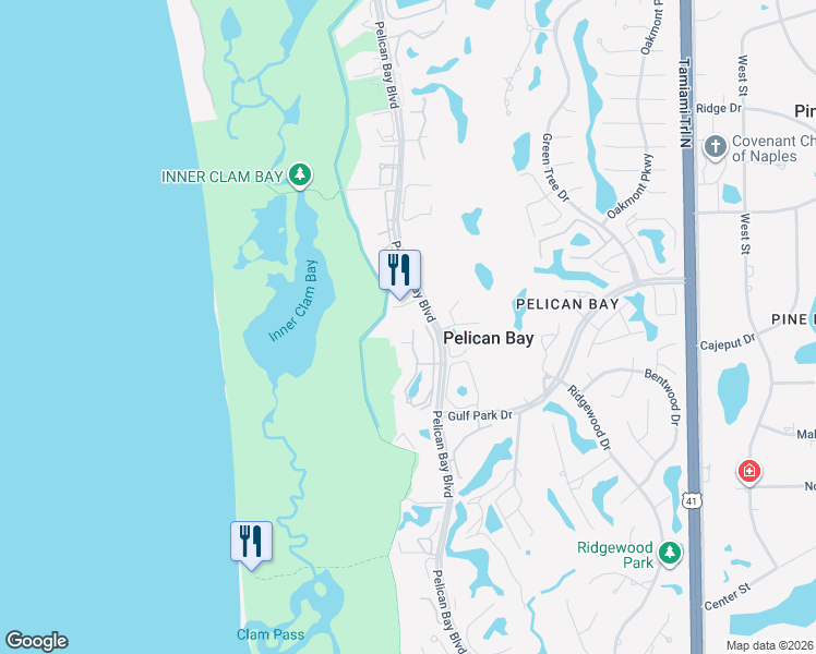 map of restaurants, bars, coffee shops, grocery stores, and more near 6501 Crown Colony Place in Naples