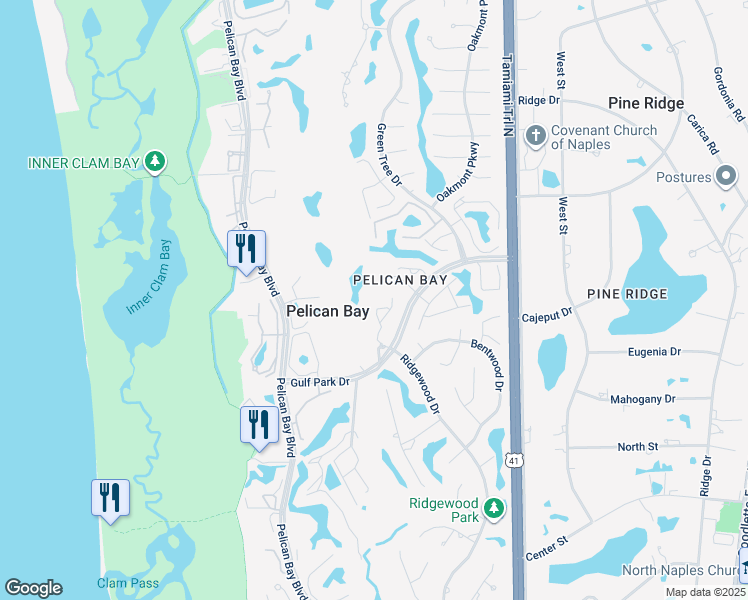 map of restaurants, bars, coffee shops, grocery stores, and more near 6659 Trident Way in Naples