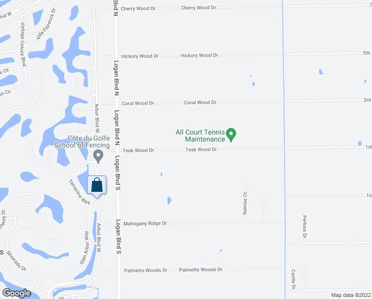 map of restaurants, bars, coffee shops, grocery stores, and more near 5211 Teak Wood Drive in Naples