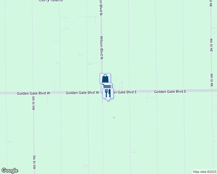 map of restaurants, bars, coffee shops, grocery stores, and more near 23 Golden Gate Boulevard East in Naples
