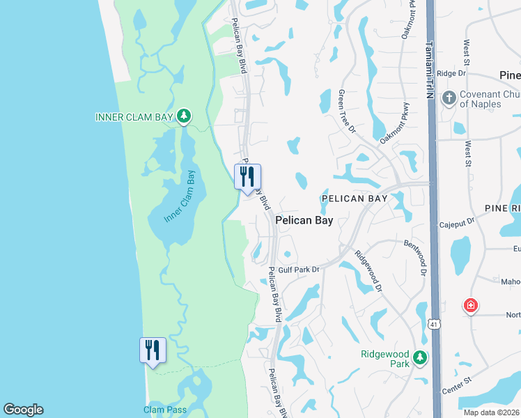 map of restaurants, bars, coffee shops, grocery stores, and more near 6501 Crown Colony Place in Naples