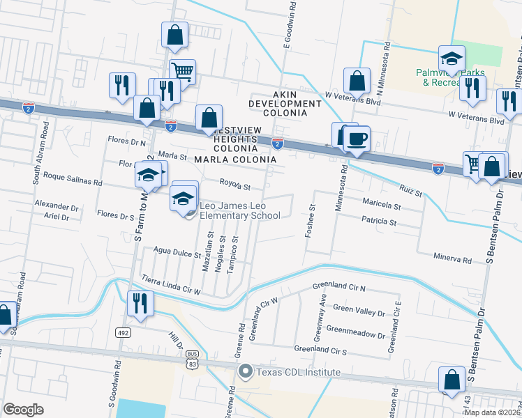 map of restaurants, bars, coffee shops, grocery stores, and more near 1203 Dave Street in Mission
