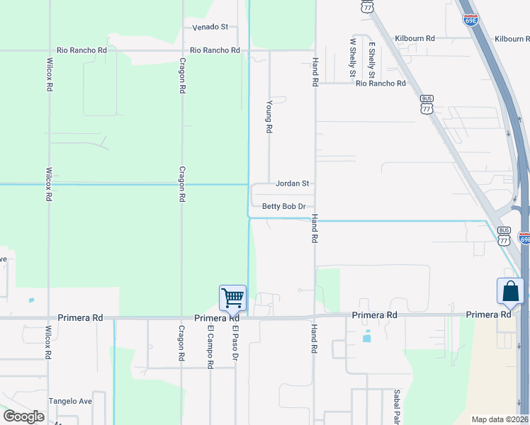 map of restaurants, bars, coffee shops, grocery stores, and more near 17870 Betty Bob Drive in Harlingen