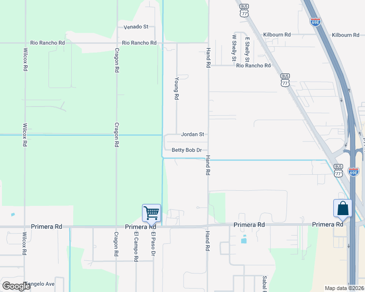 map of restaurants, bars, coffee shops, grocery stores, and more near 17959 Betty Bob Drive in Harlingen