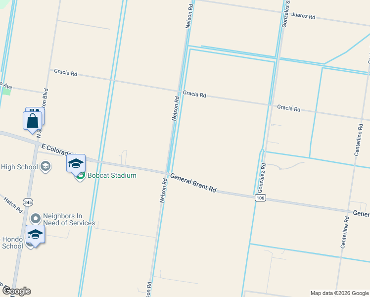 map of restaurants, bars, coffee shops, grocery stores, and more near 29075 Farm to Market Road 106 in Rio Hondo