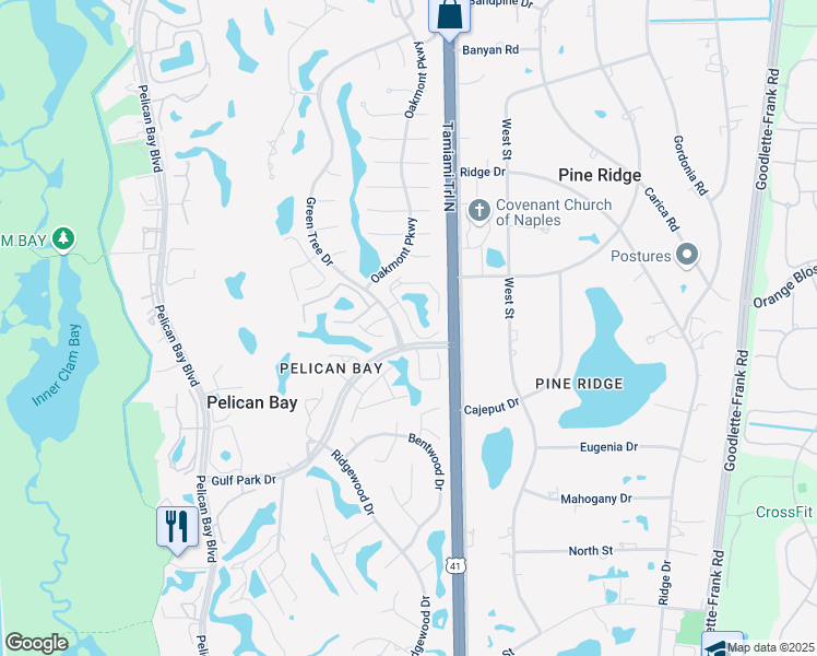 map of restaurants, bars, coffee shops, grocery stores, and more near 864 Turtle Court in Naples