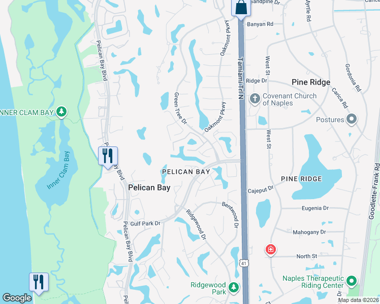 map of restaurants, bars, coffee shops, grocery stores, and more near 713 Heathery Lane in Naples