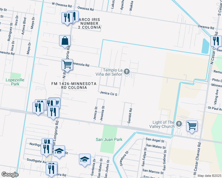 map of restaurants, bars, coffee shops, grocery stores, and more near 4304 Rosie Street in San Juan