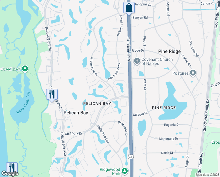map of restaurants, bars, coffee shops, grocery stores, and more near 811 Sand Pointe Drive in Naples