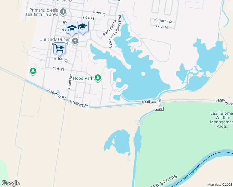map of restaurants, bars, coffee shops, grocery stores, and more near 610 Walk the Plank in La Joya