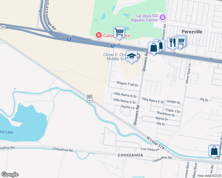 map of restaurants, bars, coffee shops, grocery stores, and more near 7825 Western View Drive in Mission