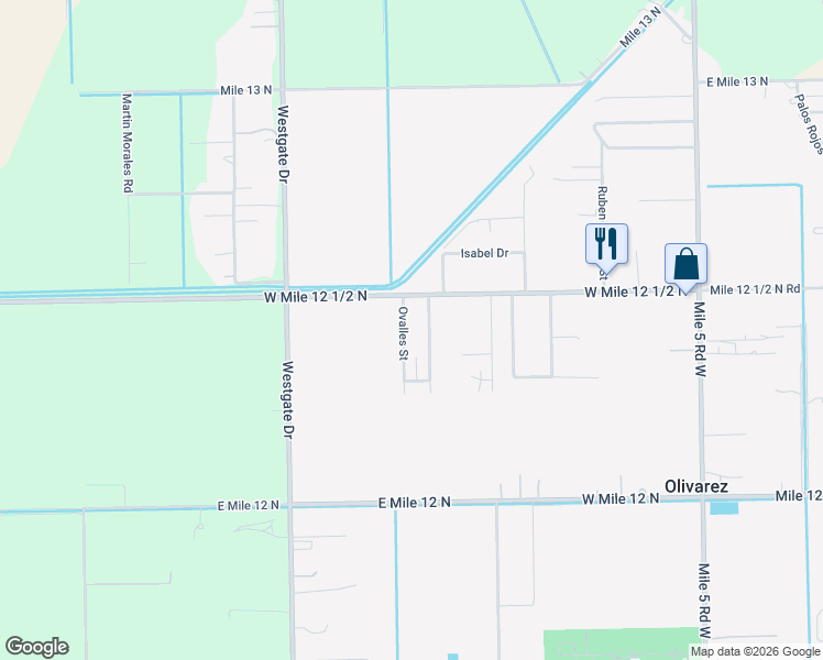 map of restaurants, bars, coffee shops, grocery stores, and more near 7909 Ovalles Street in Weslaco